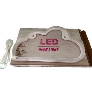 Cloud Neon Signs, LED Light for Wall Decor, Battery or USB Powered Sign Shaped D